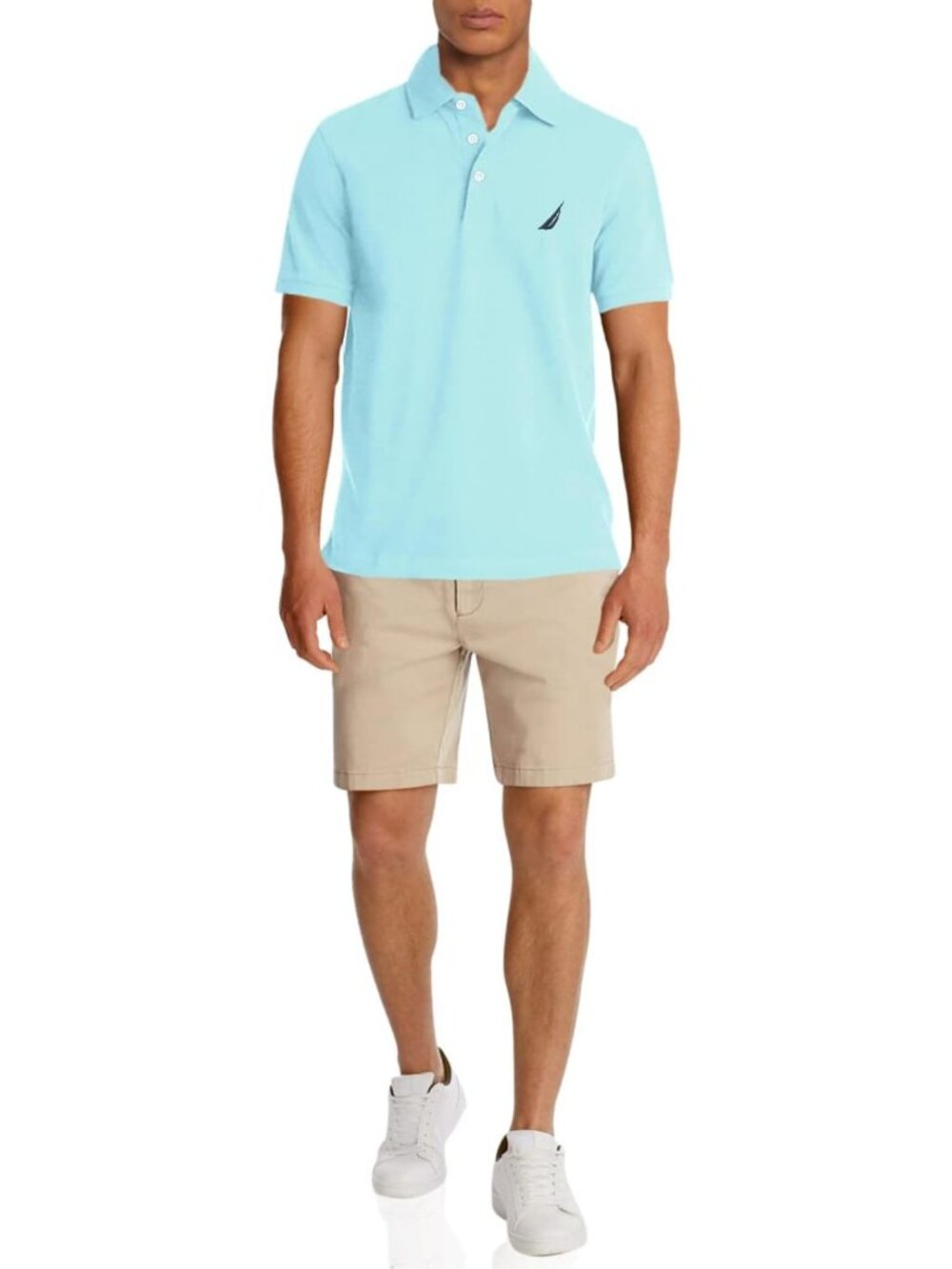 Nautica Men's Short Sleeve Solid Stretch Cotton Pique Polo Shirt